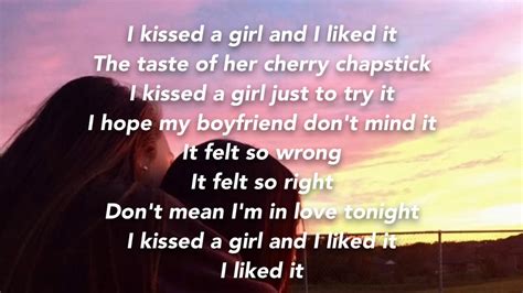 katy perry i kissed a girl lyrics english